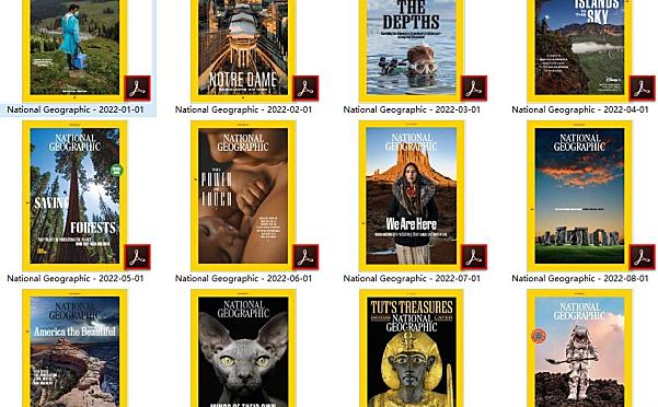 National Geographic 2022全年美国国家地理英文期刊PDF
