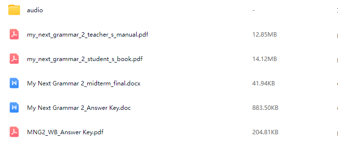 《My Next Grammar》 英语语法教材 电子版PDF 百度云网盘下载