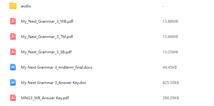 《My Next Grammar》 英语语法教材 电子版PDF 百度云网盘下载