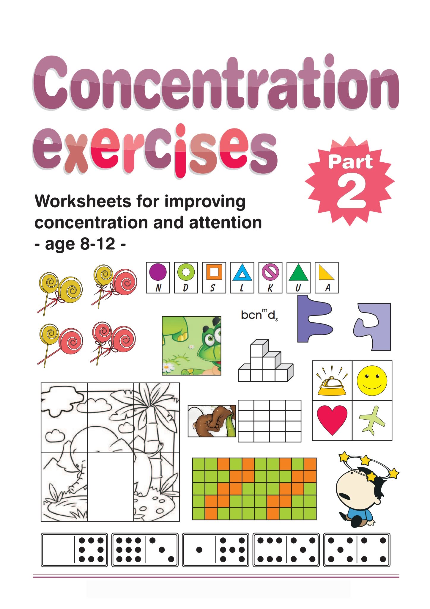 儿童专注力训练英语作业纸 Concentration Exercises