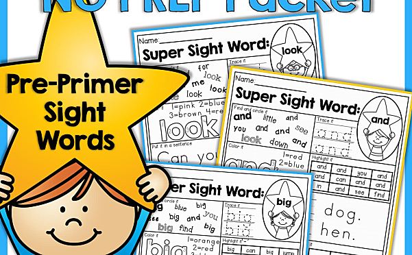 Sight Word Super Stars高频词练习纸