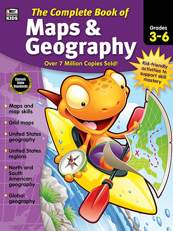 美国原版小学生地理学习手册The Complete Book of Maps and Geography