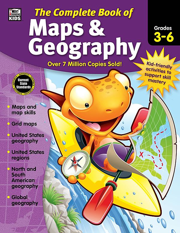美国原版小学生地理学习手册The Complete Book of Maps and Geography