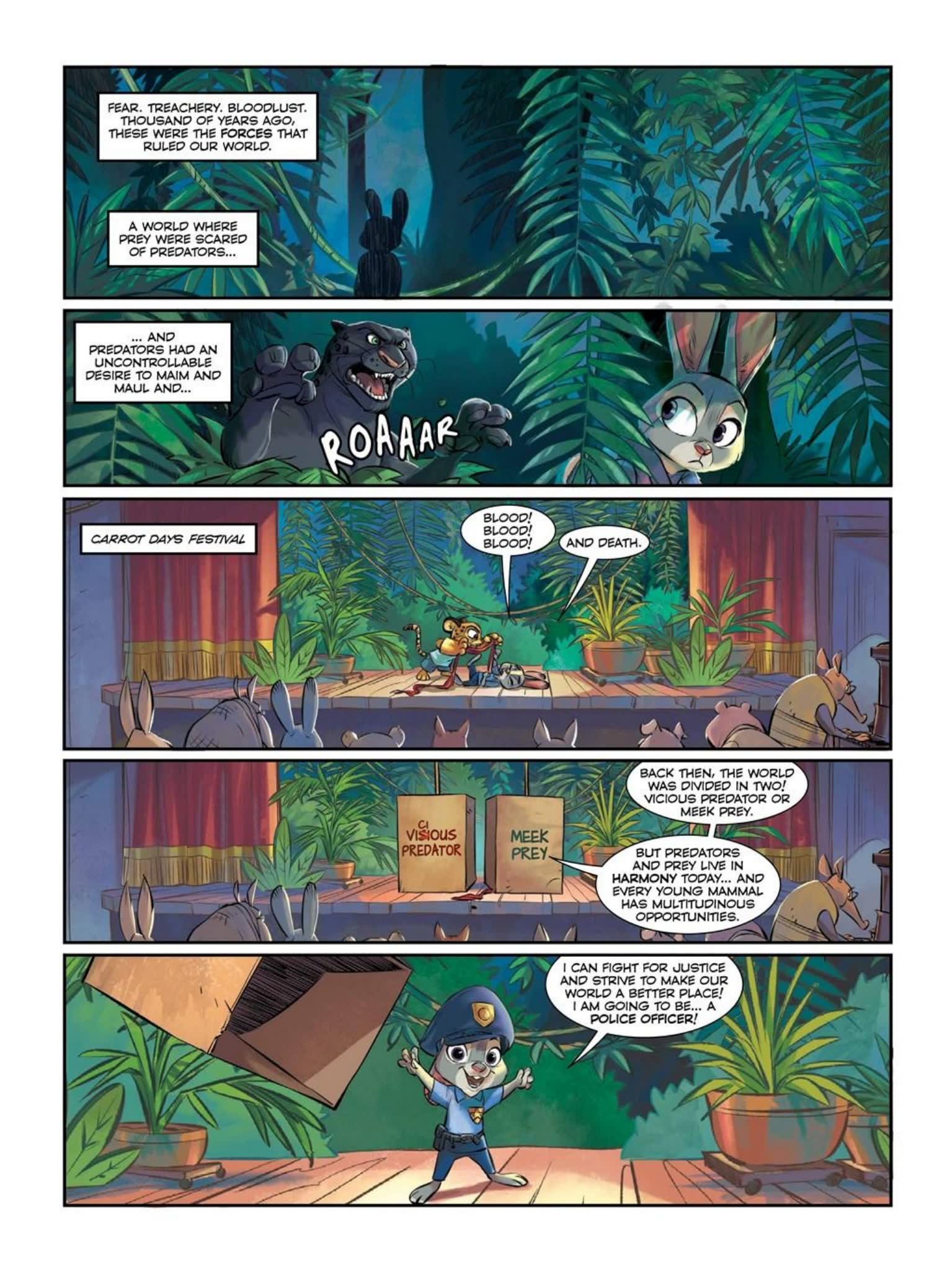 《疯狂动物城Zootopia》英文漫画版 电子版PDF 百度云网盘下载
