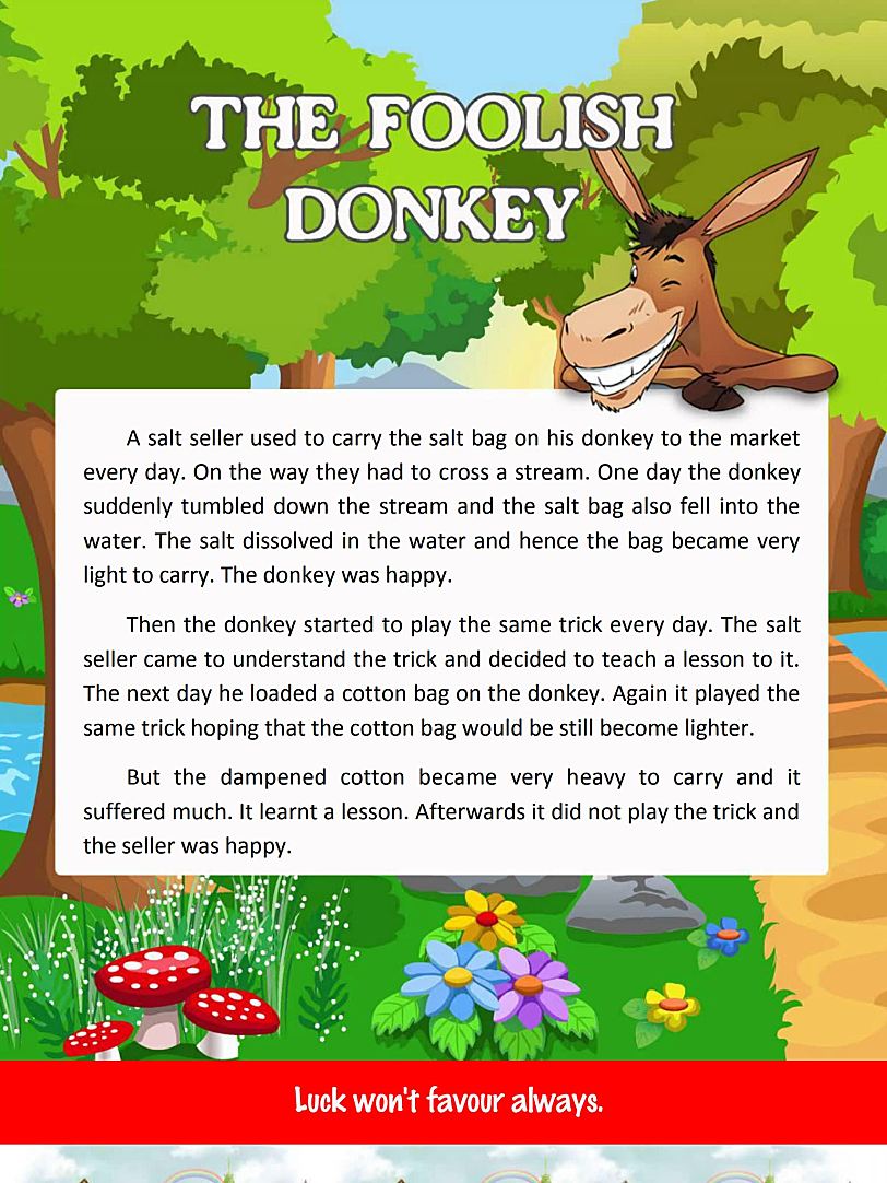 英文寓言故事阅读理解练习材料