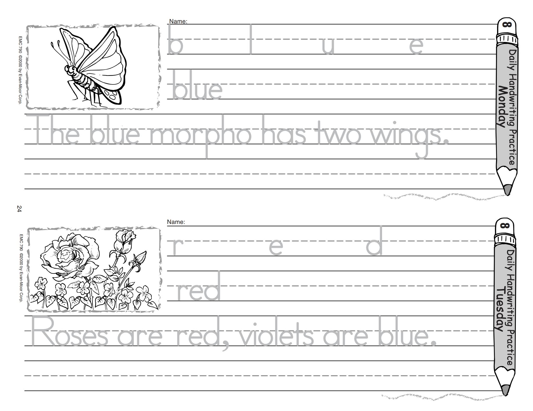 Evan Moor Daily Handwriting Practice 电子版PDF 百度云网盘下载