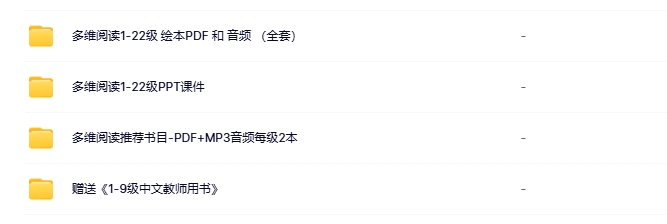 多维阅读英语绘本电子书PDF 1-22级全套