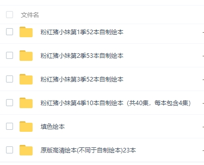粉红猪小妹小猪佩奇绘本英文版 电子版PDF 百度云网盘下载