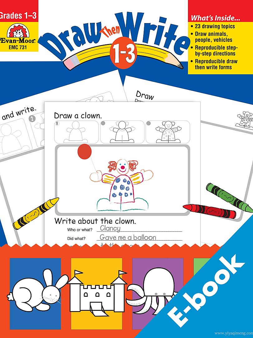 低龄宝宝英语写作启蒙练习册Draw then Write