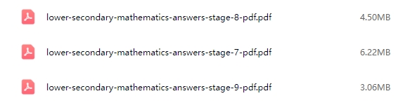 剑桥初中数学教材Cambridge Lower Secondary Mathematics