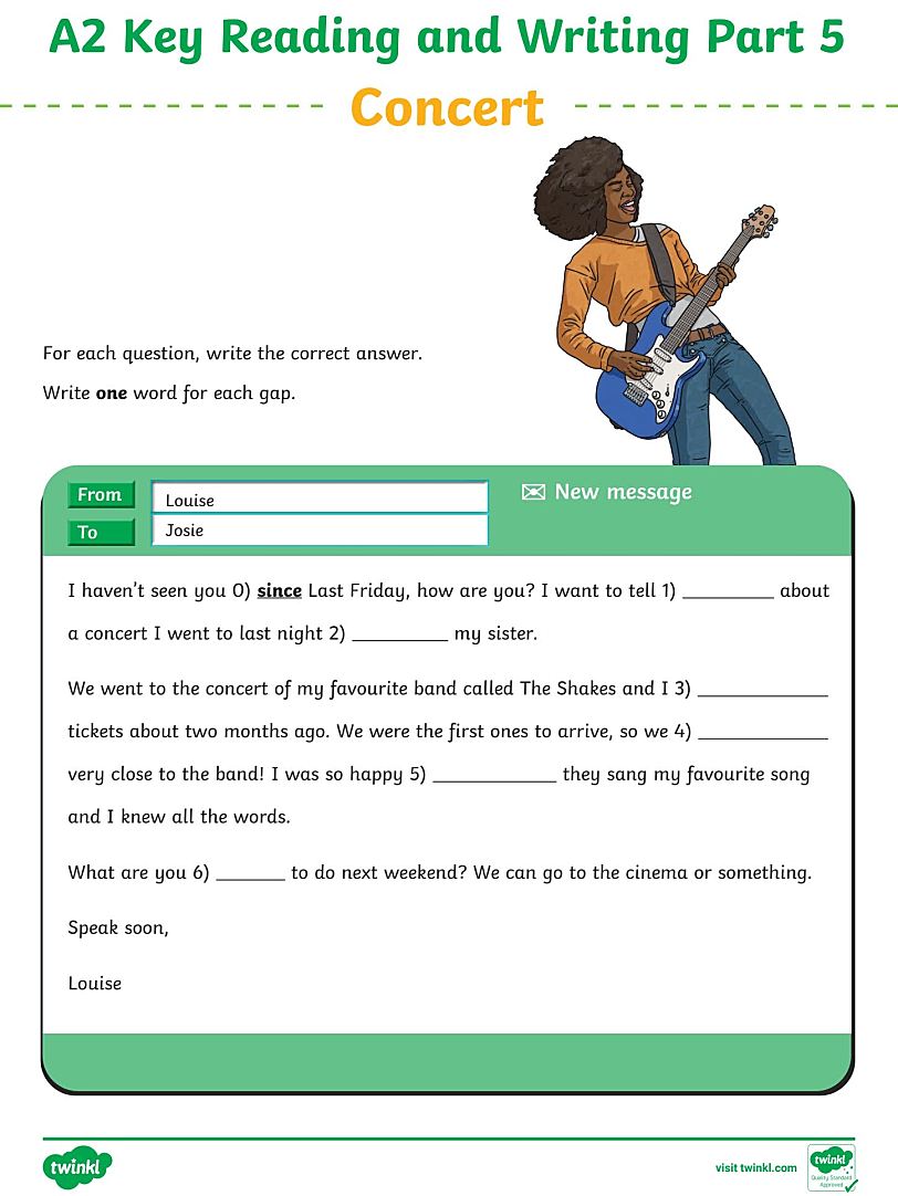 Twinkl 2024年KET备考精选练习题集