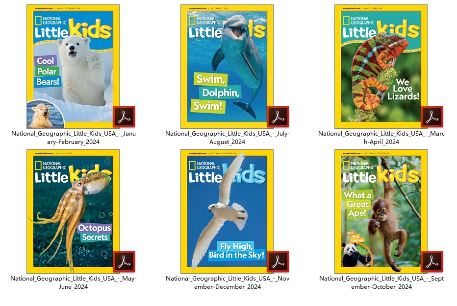 2024国家地理杂志幼儿版National Geographic Little Kids 电子版PDF 百度云网盘下载