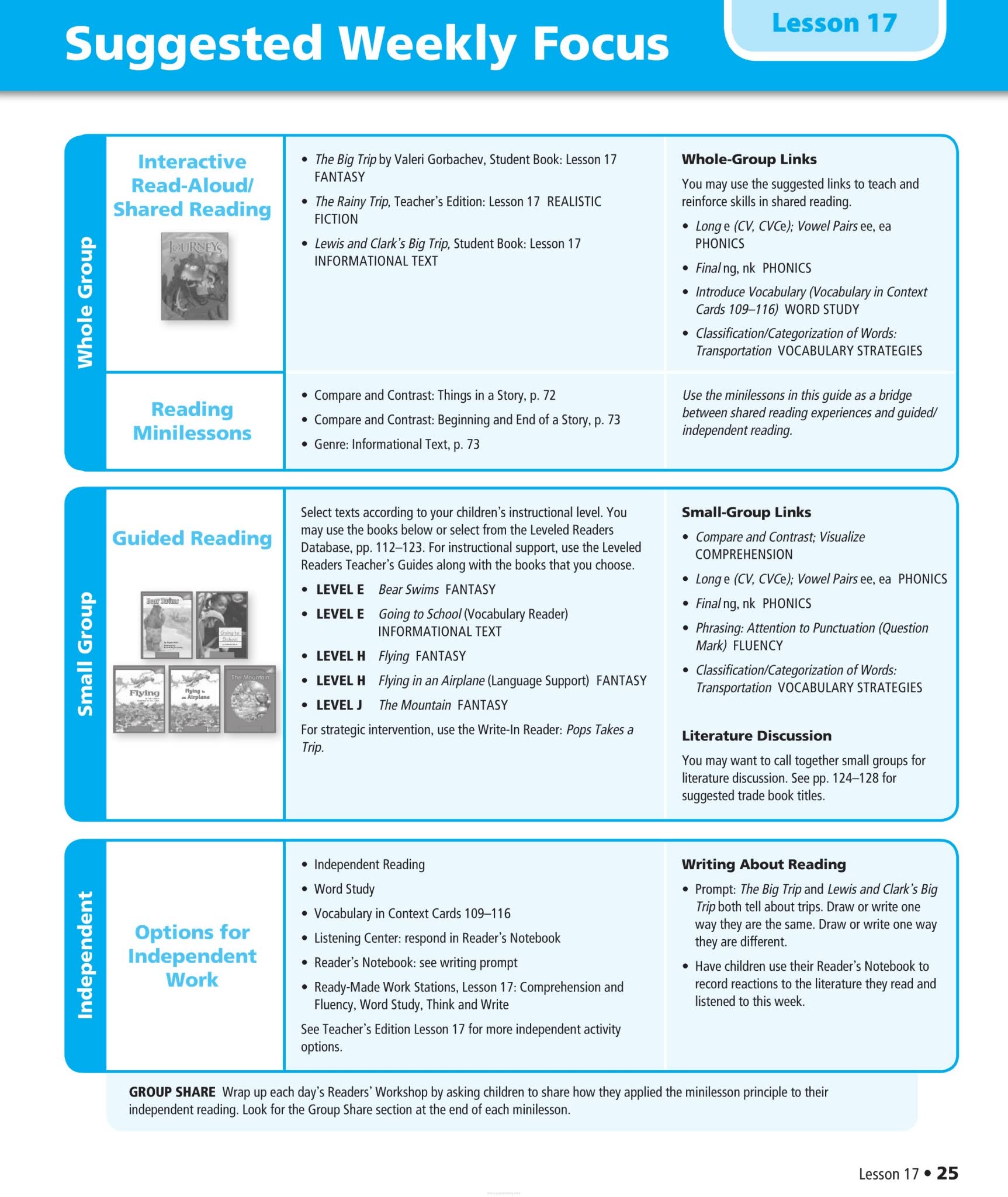 HMH教师语言教学全景指南Journeys Comprehensive Language and Literacy Guide