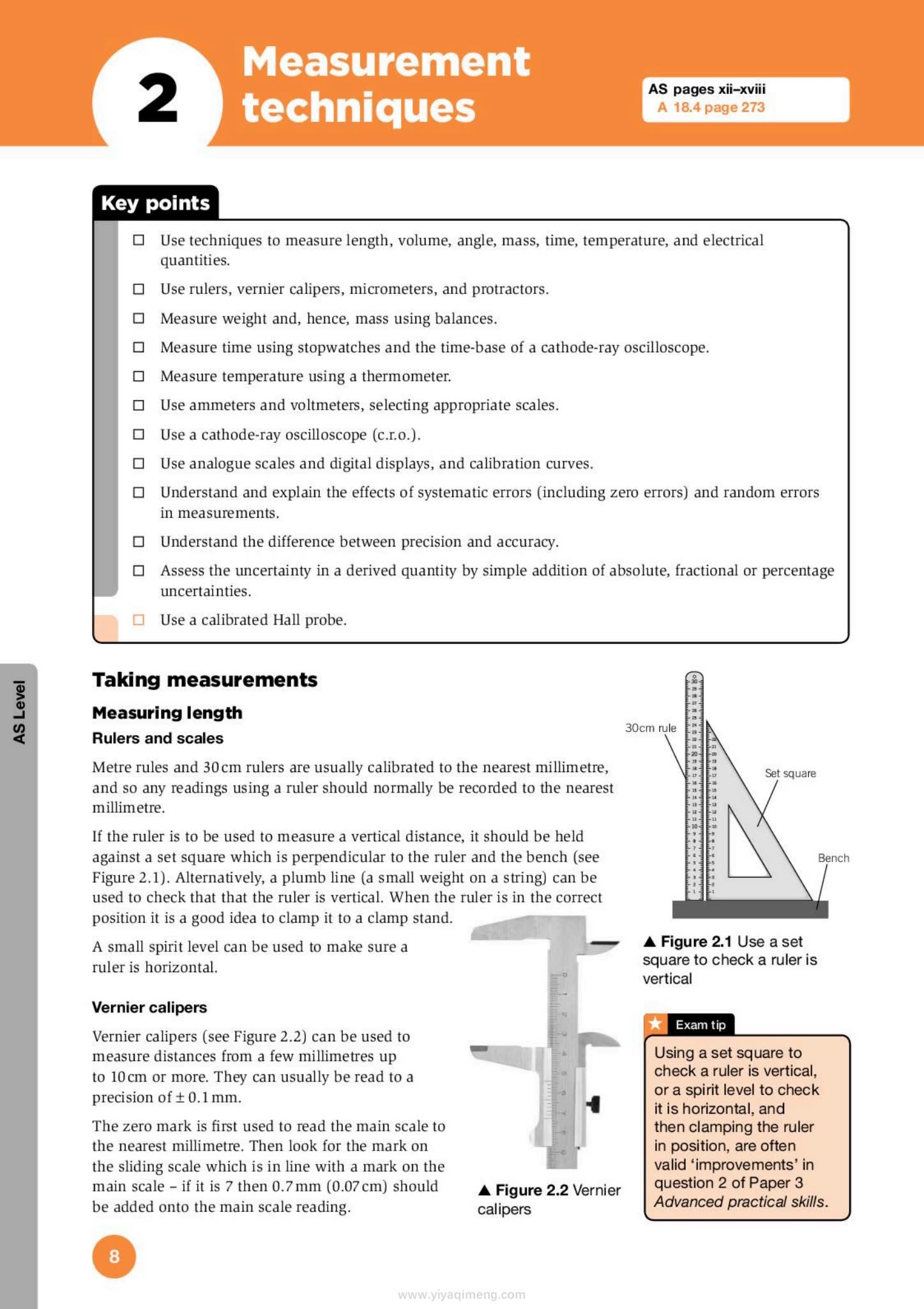 剑桥国际AS和A Level物理考试备考工具书Exam Success in Physics for Cambridge International AS & A Level