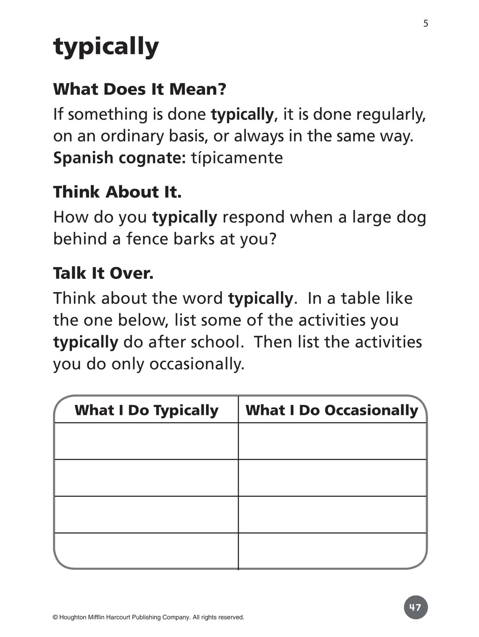 在“故事”中学会用词的词汇卡:JOURNEYS Vocabulary in Context Cards