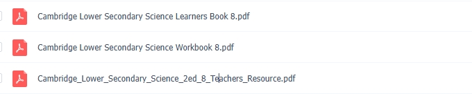 剑桥中学科学教材Cambridge Lower Secondary Science