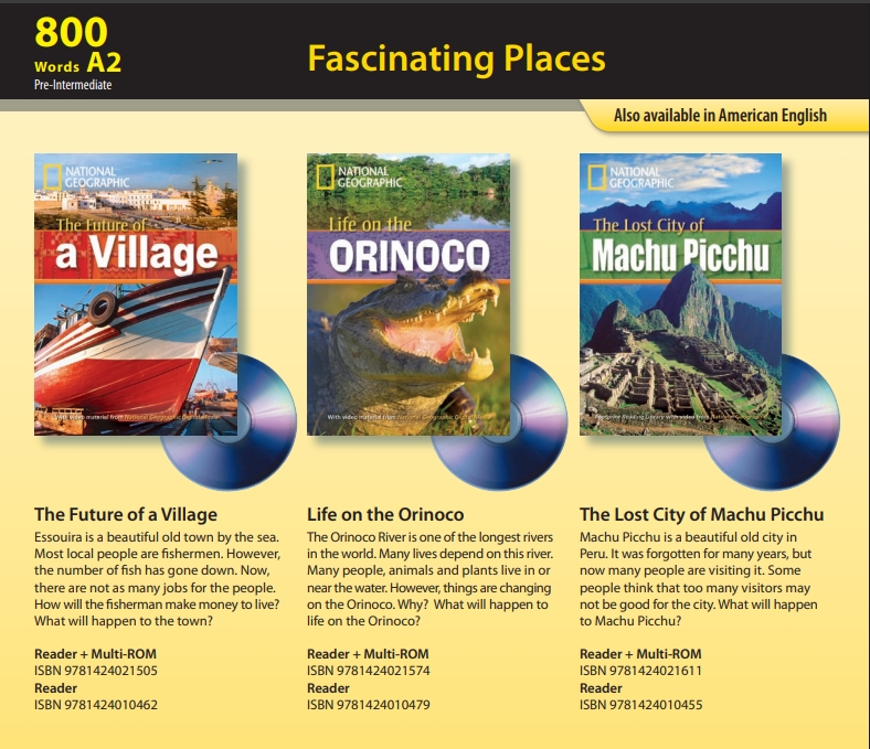国家地理初级读物Footprint Reading Library level1 A2 800headwords