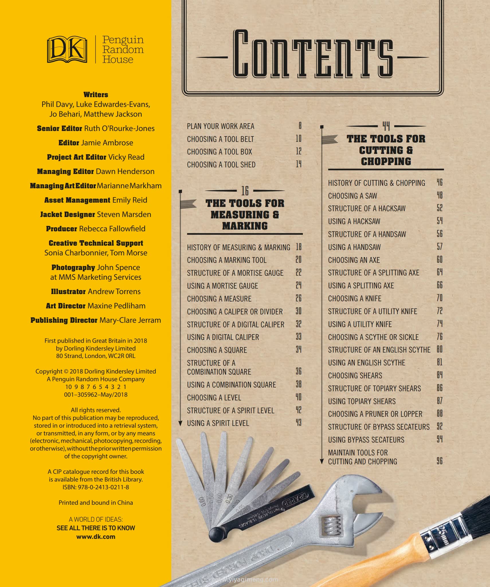 工具百科全书DK The Tool Book A Tool-Lover’s Guide to Over 200 Hand Tools Choose - Use