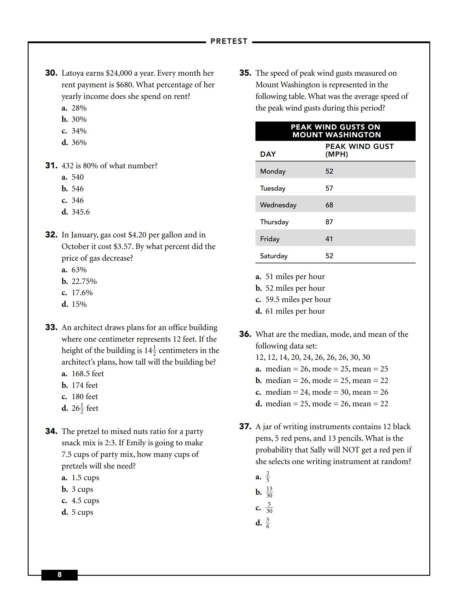 实用数学教材Practical Math Success in 20 Minutes a Day