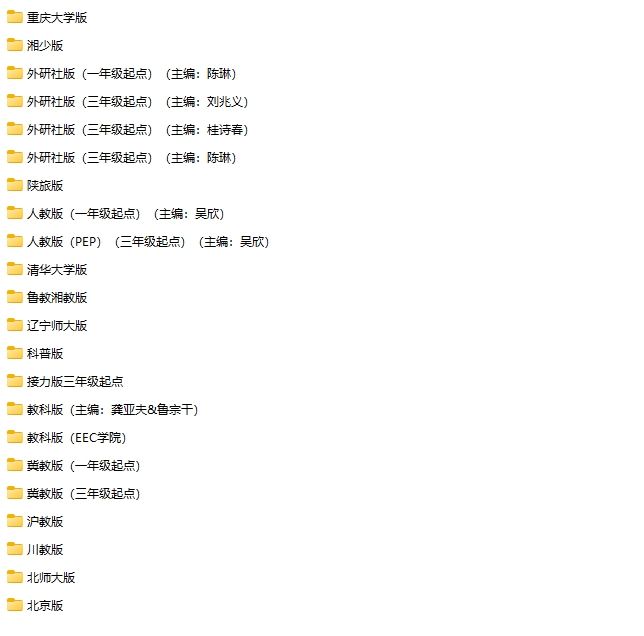 中国小学初中高中教材课本电子版PDF 免费下载