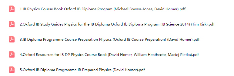 Oxford IB Diploma Programme Physics物理学教材