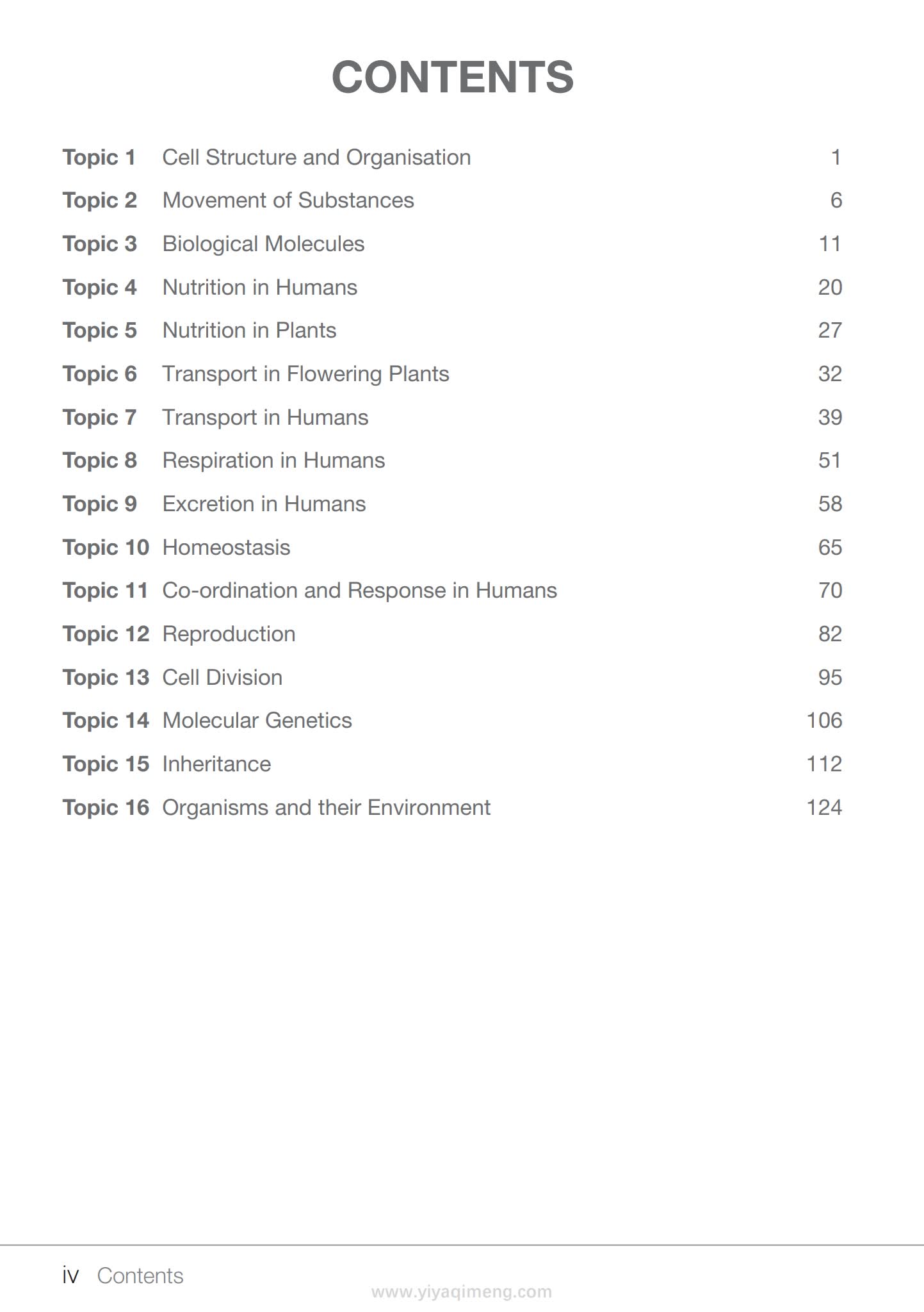 Topical Revision Notes Biology O Level 新加坡生物复习书