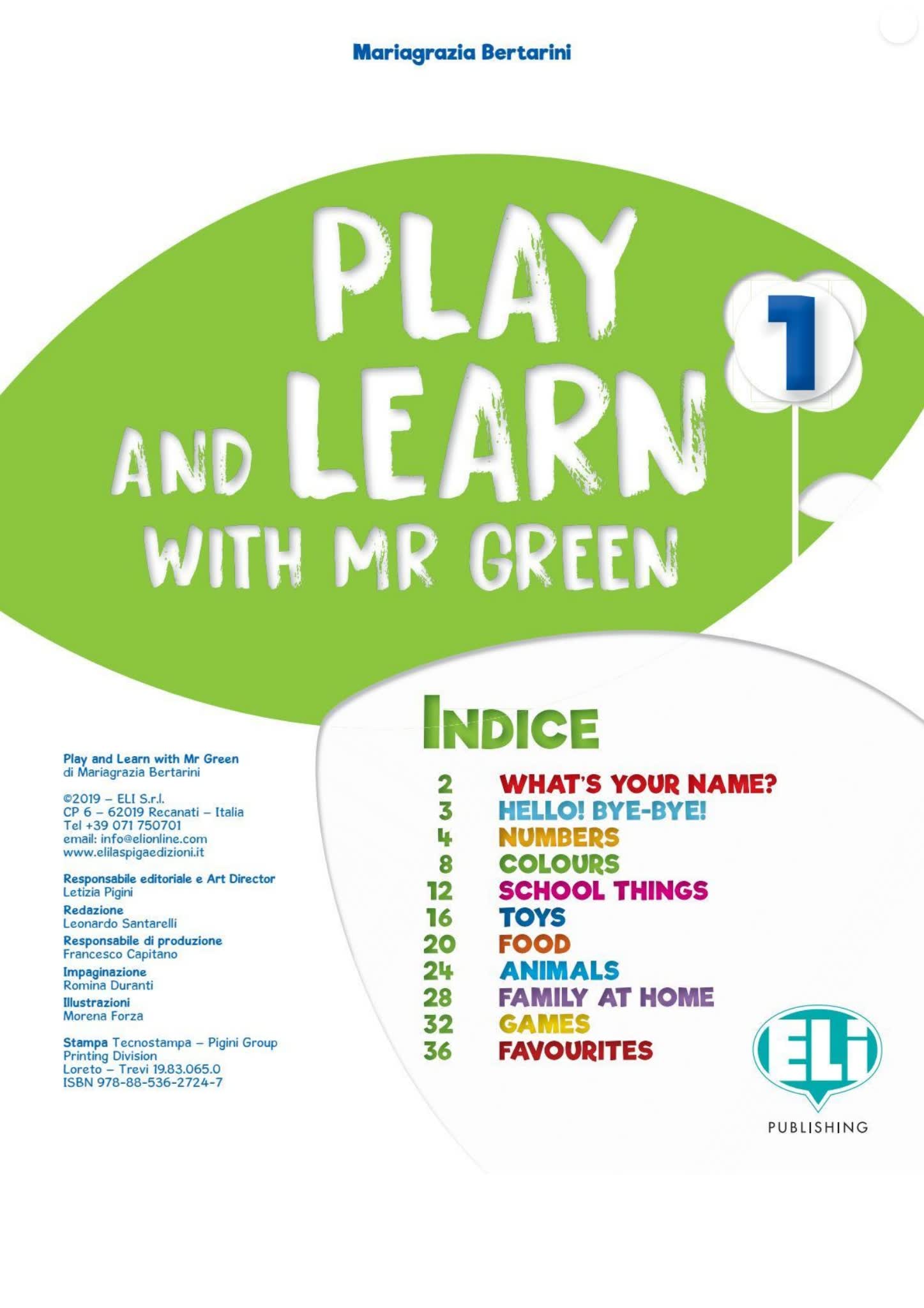 ELI Publishing Play and Learn with Mr Green幼儿趣味英语启蒙教材