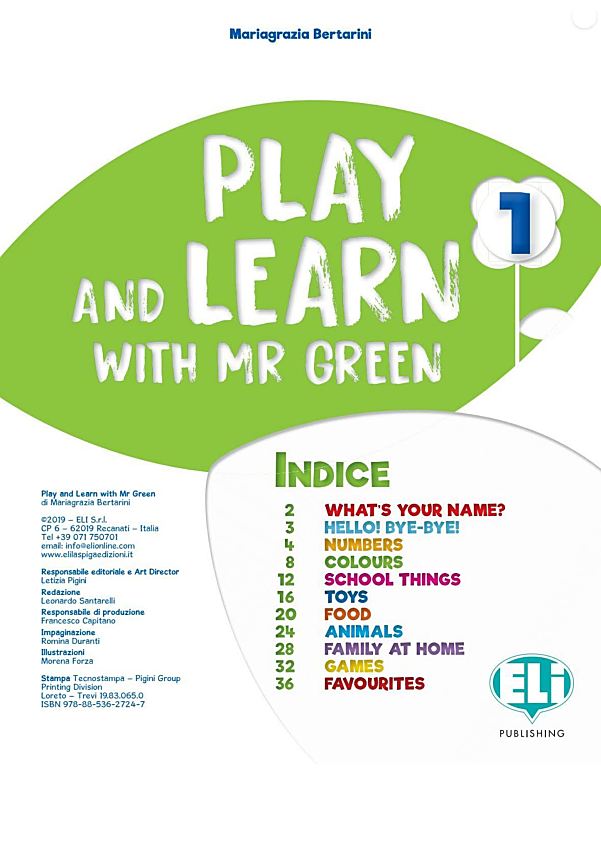 ELI Publishing Play and Learn with Mr Green幼儿趣味英语启蒙教材