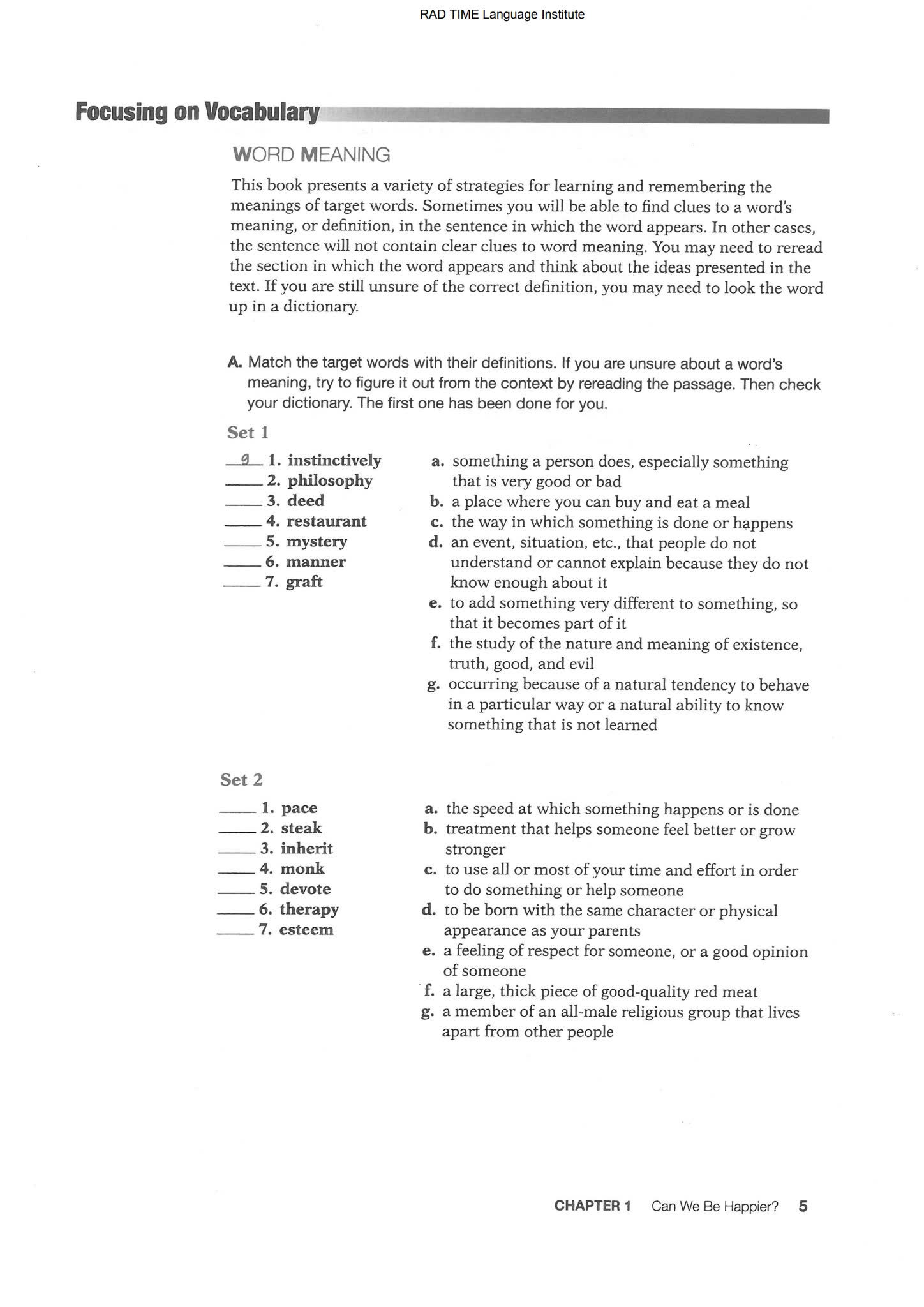 Focus on Vocabulary 朗文培生学术英语词汇工具书