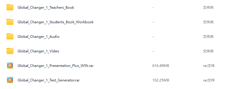 Cambridge Global Changer 剑桥四级别初中英语教材