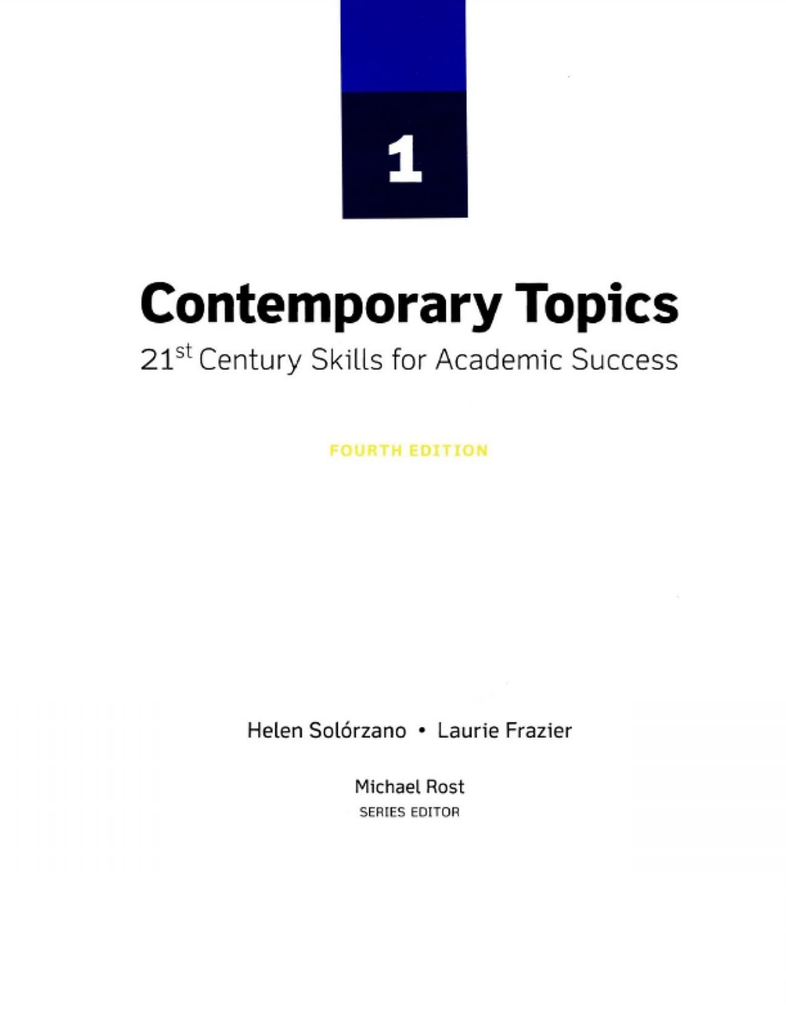 Contemporary Topics 朗文培生学术听力训练教材