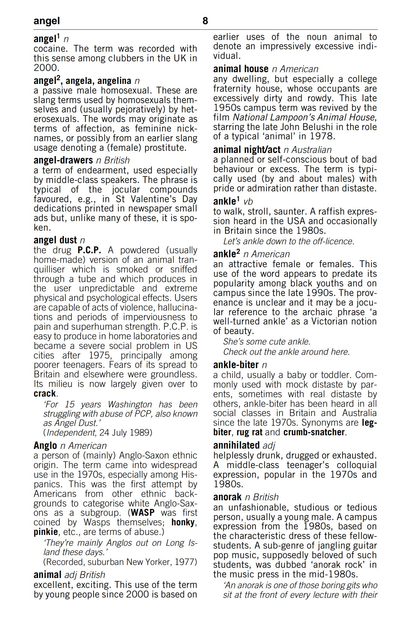 English Slang Dictionaries英美英语「俚语词典」