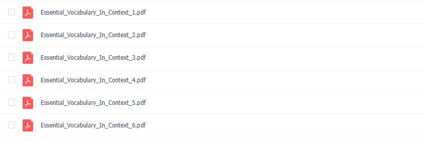 Essential Vocabulary in Context 语境化核心词汇练习系列