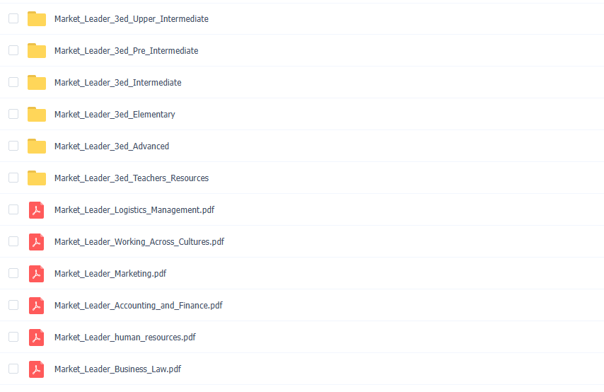 Longman Market Leader 朗文培生商务英语教材