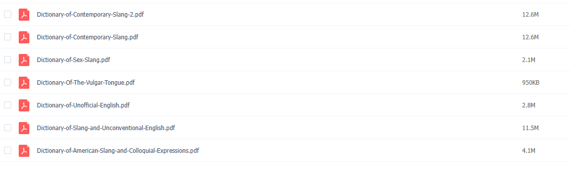 English Slang Dictionaries英美英语「俚语词典」