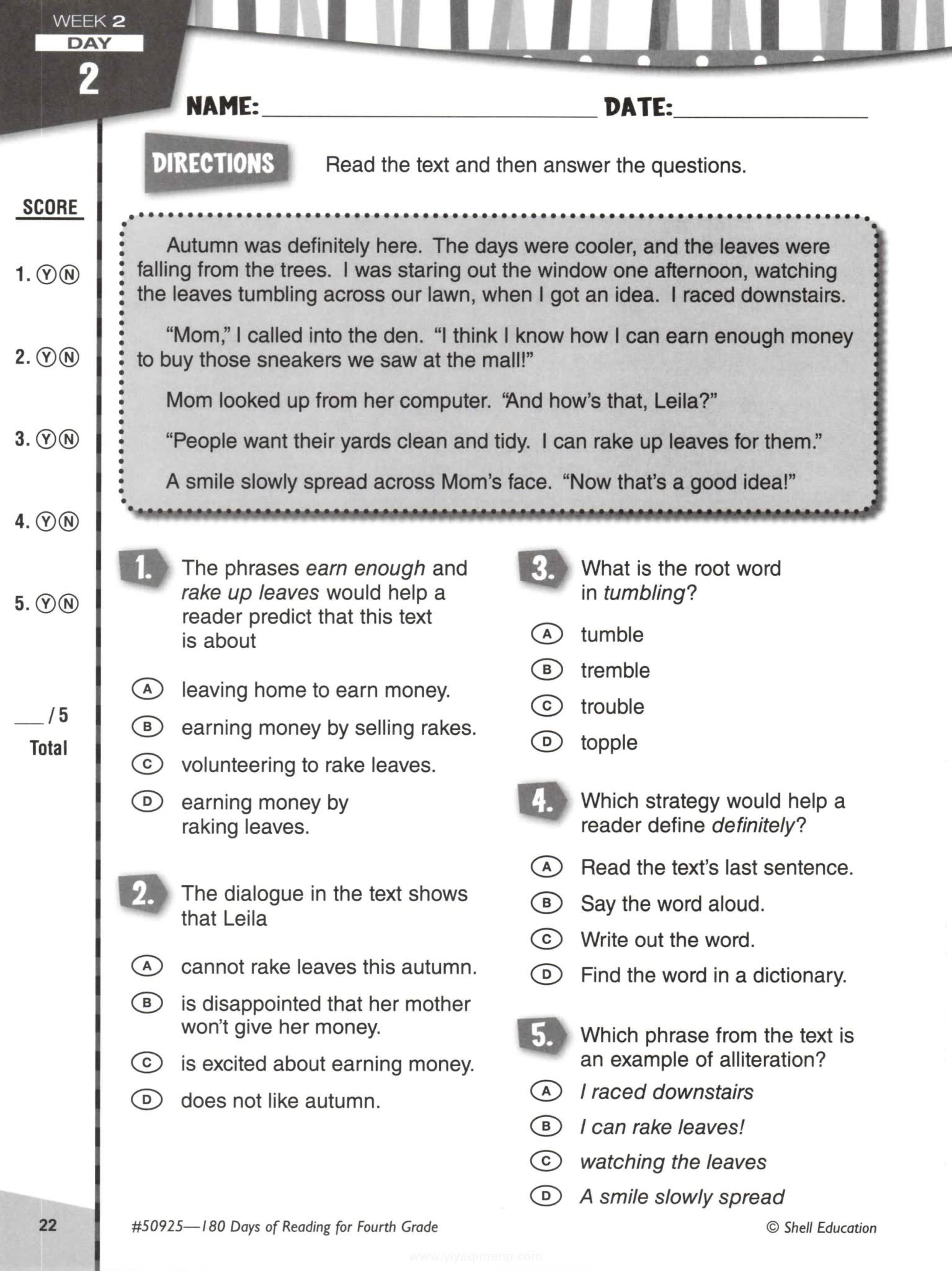 180 Days of Reading 美式英语阅读练习册