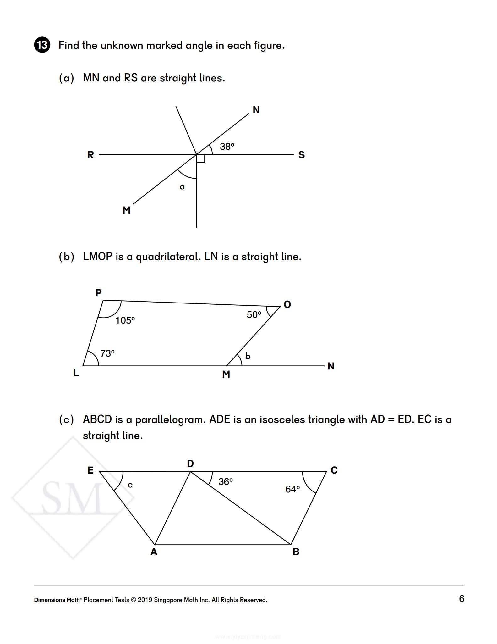 新加坡数学 Dimensions Math Placement Tests