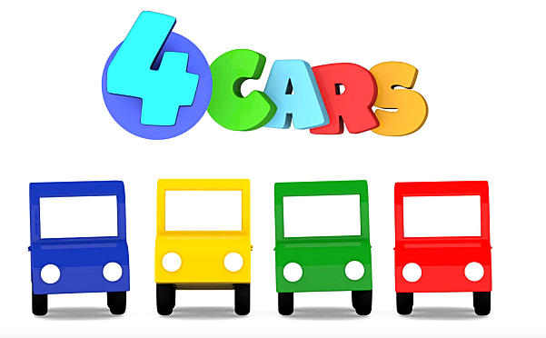 【幼儿启蒙】YouTube 汽车主题动画《4 Cars》全280集