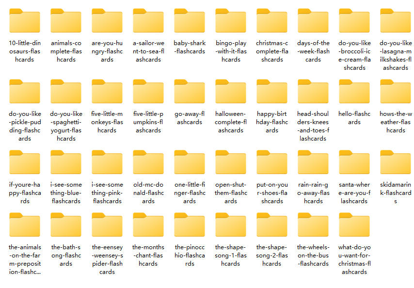 Super Simple Songs 超全39 套闪卡电子版资源可打印 下载 