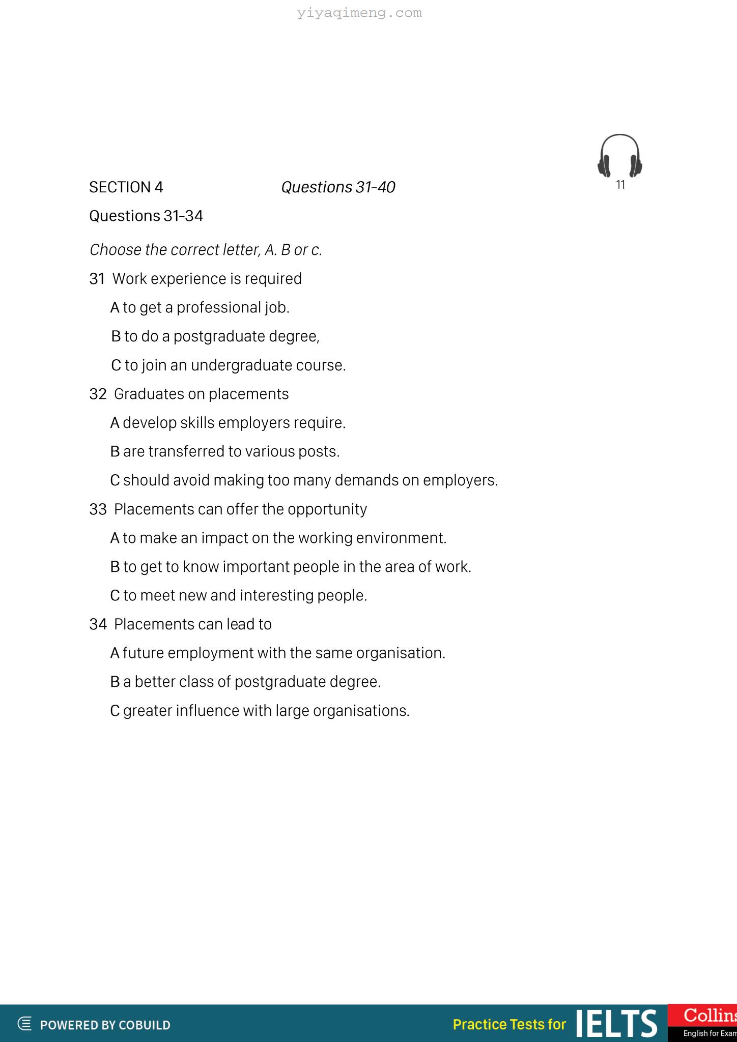 Collins Practice Tests for IELTS 简介