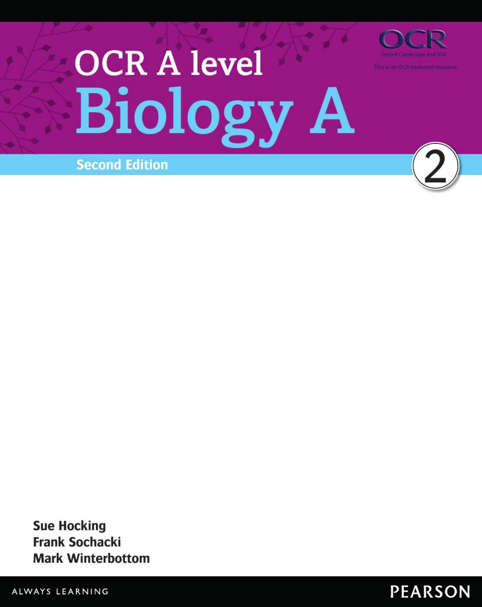 Pearson OCR A Biology A Level 学生课本(Year 1 + Year 2)PDF下载2