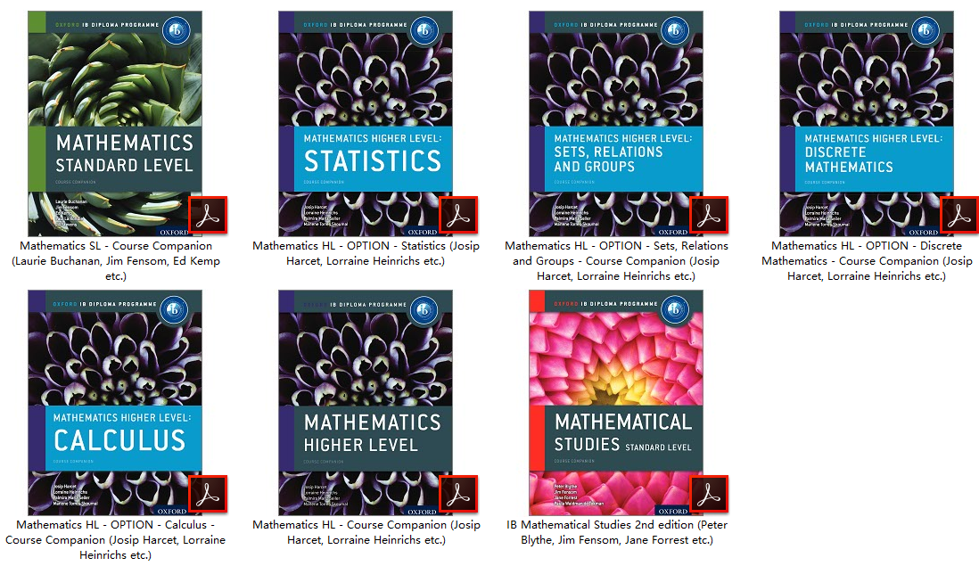 Oxford IB Diploma Programme Mathematics 全套 7 册 电子版 PDF 下载