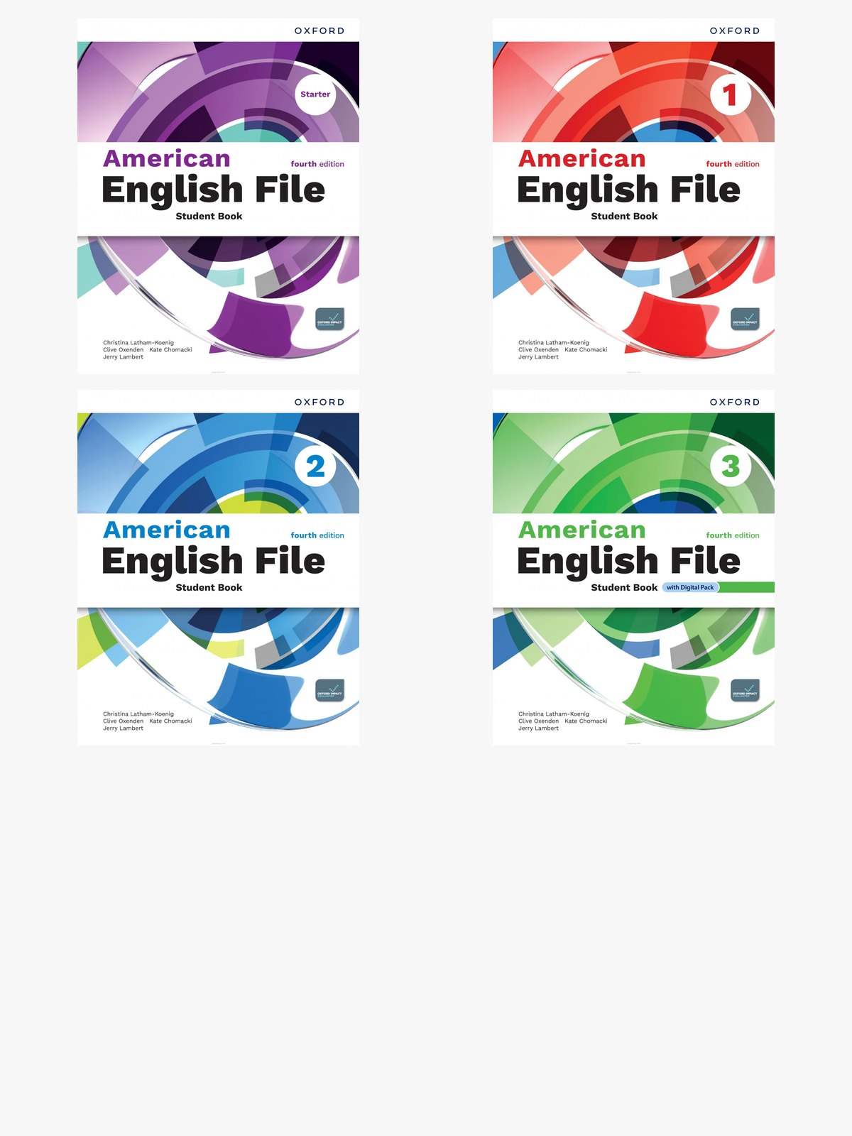 American English File第四版Starter到Level 3四级学生书封面合集