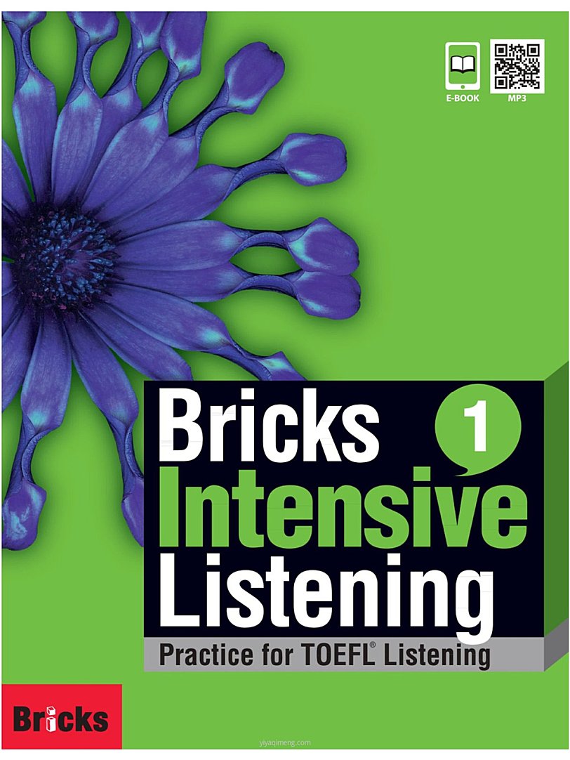 Bricks Intensive Listening 托福听力教材三级全套(学生书+听写表+真题+音频)