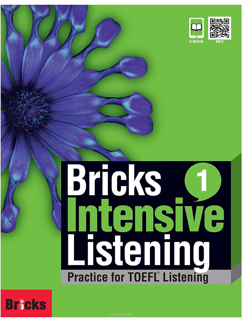 Bricks Intensive Listening 托福听力教材三级全套(学生书+听写表+真题+音频)