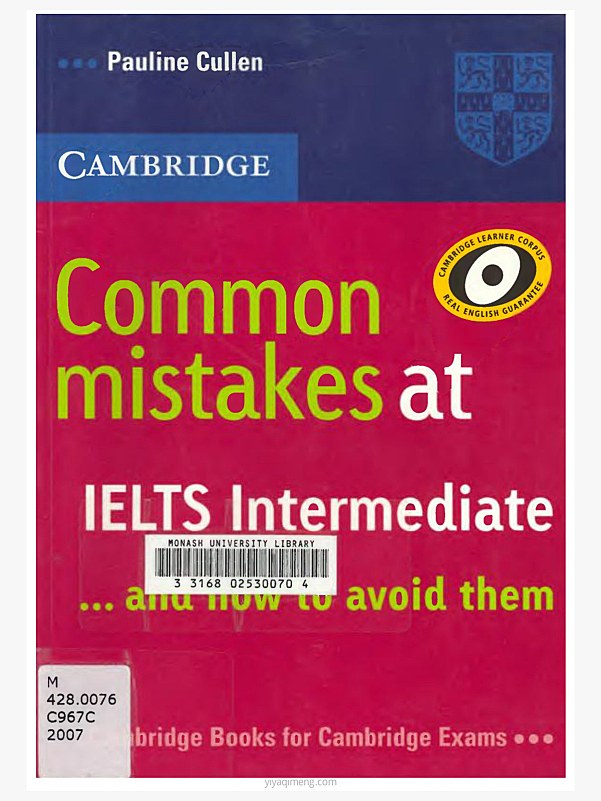 雅思 Common Mistakes 常见错误精讲4本PDF下载(5.0-6.0 与 6.0-7.0 新老版)
