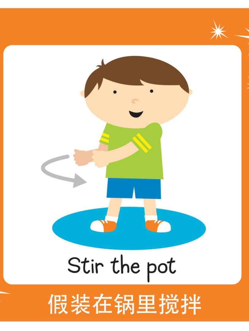 《96张TPR教学指令闪卡资源包》可打印英语启蒙必备