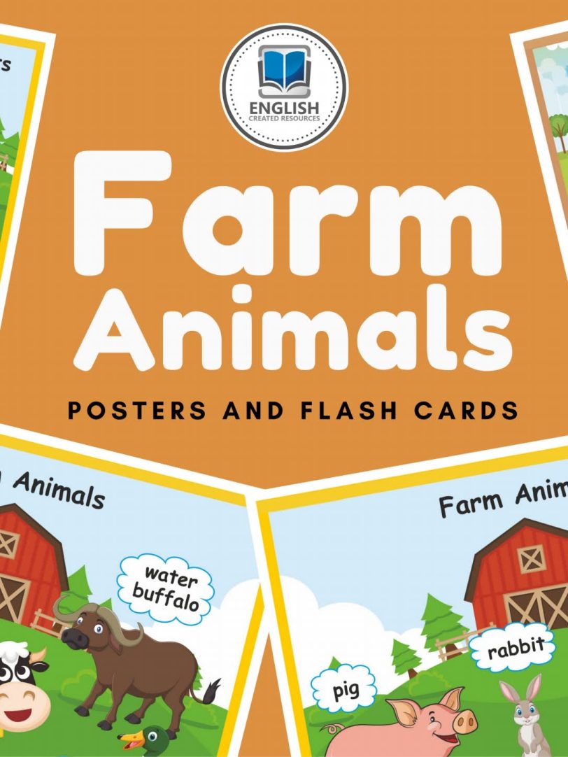 《Farm animals农场动物》精美主题英文闪卡PDF