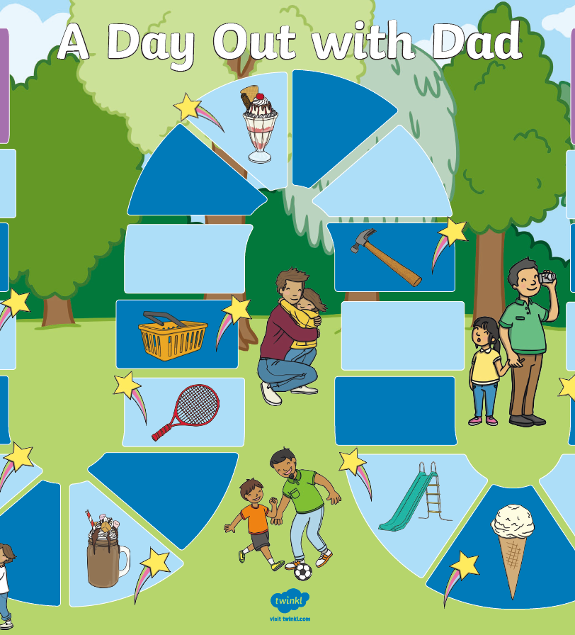 《父亲节英文资源包》动画儿歌闪卡涂色手工练习册