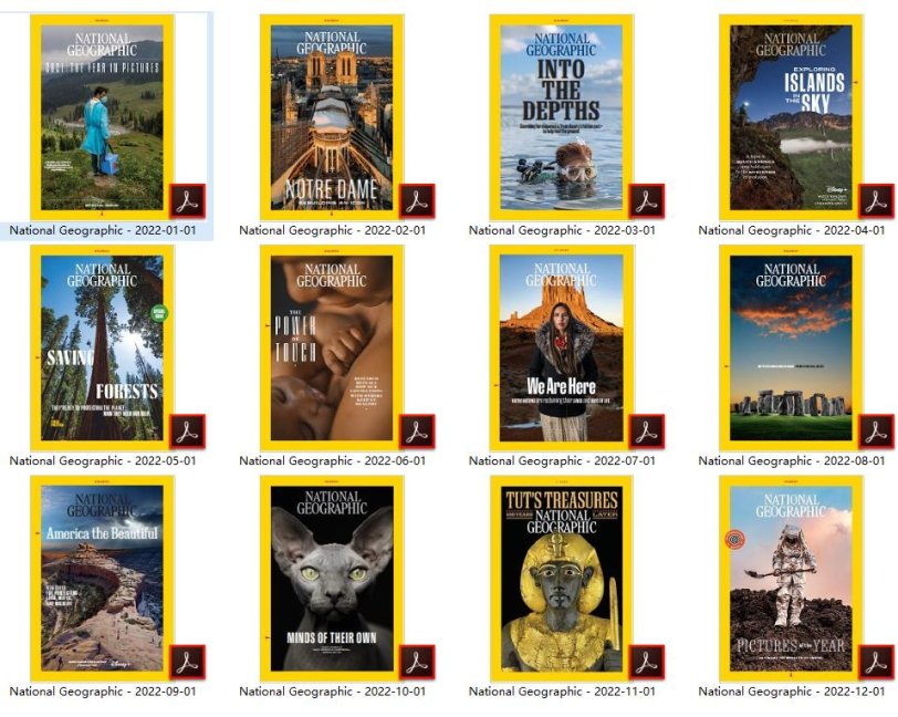National Geographic 2022全年美国国家地理英文期刊PDF